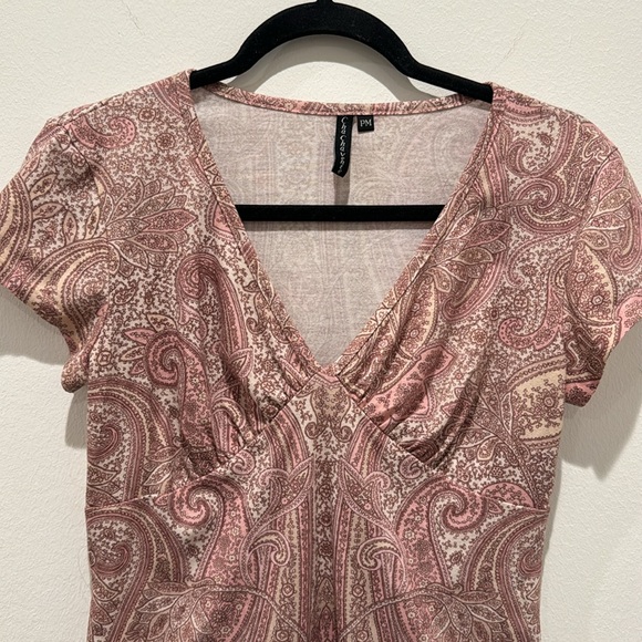 Paisley pink short sleeve blouse - Picture 2 of 4